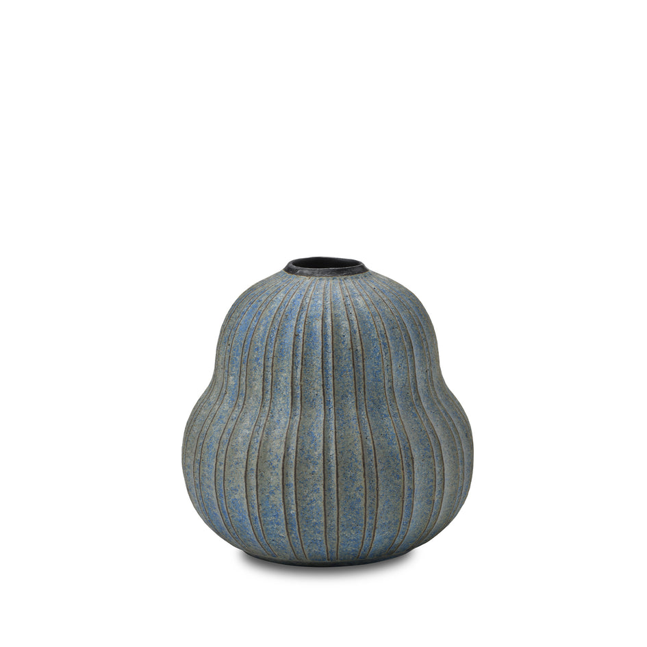 #41 Pumpkin Vessel in Indigo Image 1