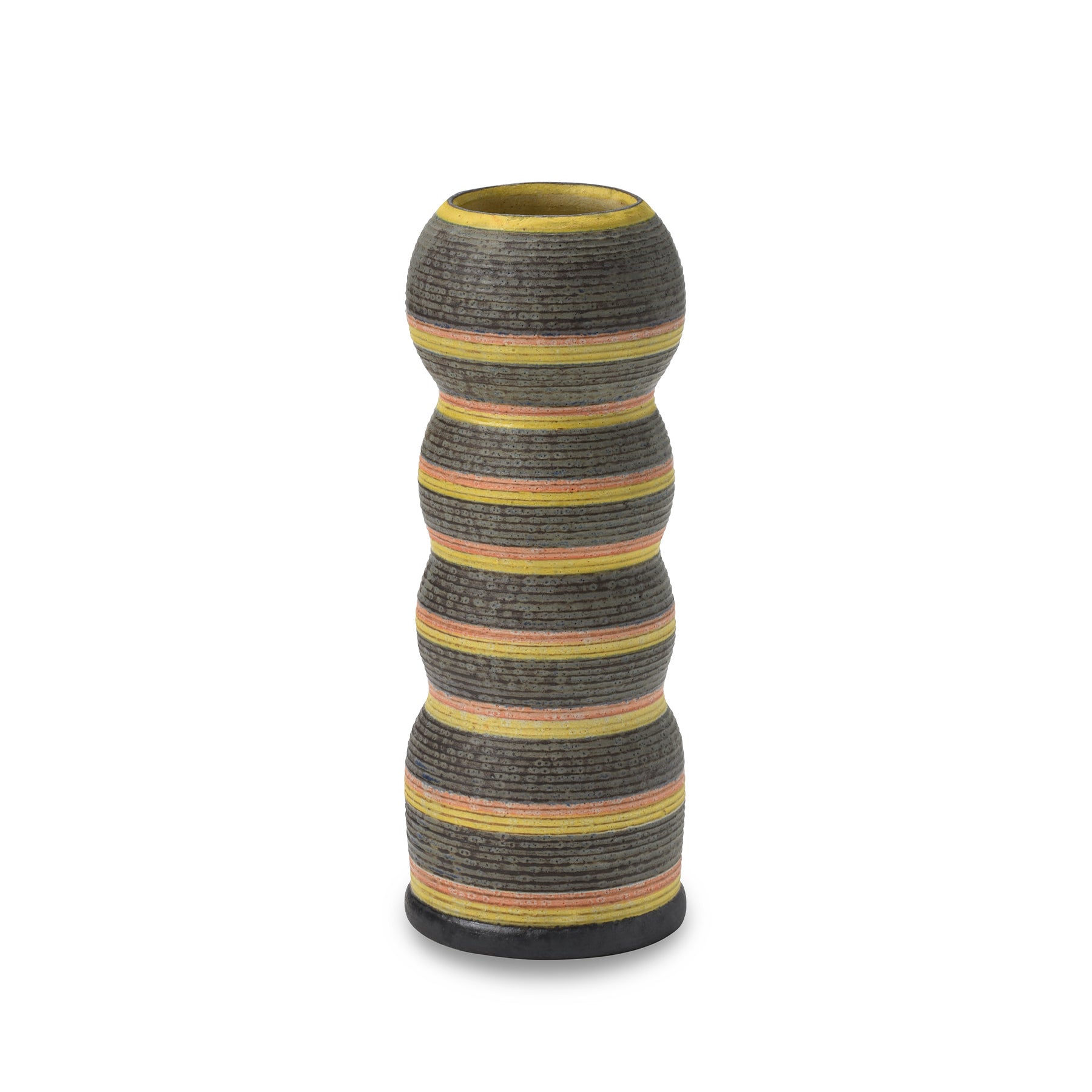 #44 Large Kokeshi Vessel with Horizontal Stripes Zoom Image 1