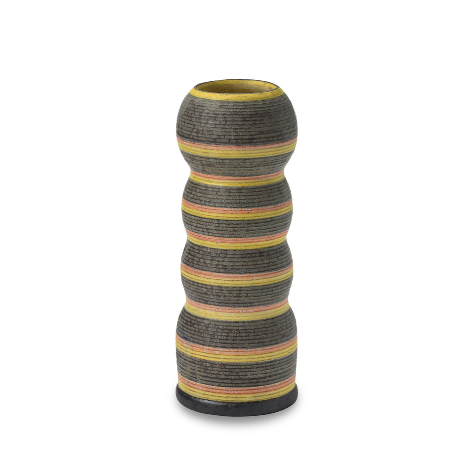 #44 Large Kokeshi Vessel with Horizontal Stripes Image 1