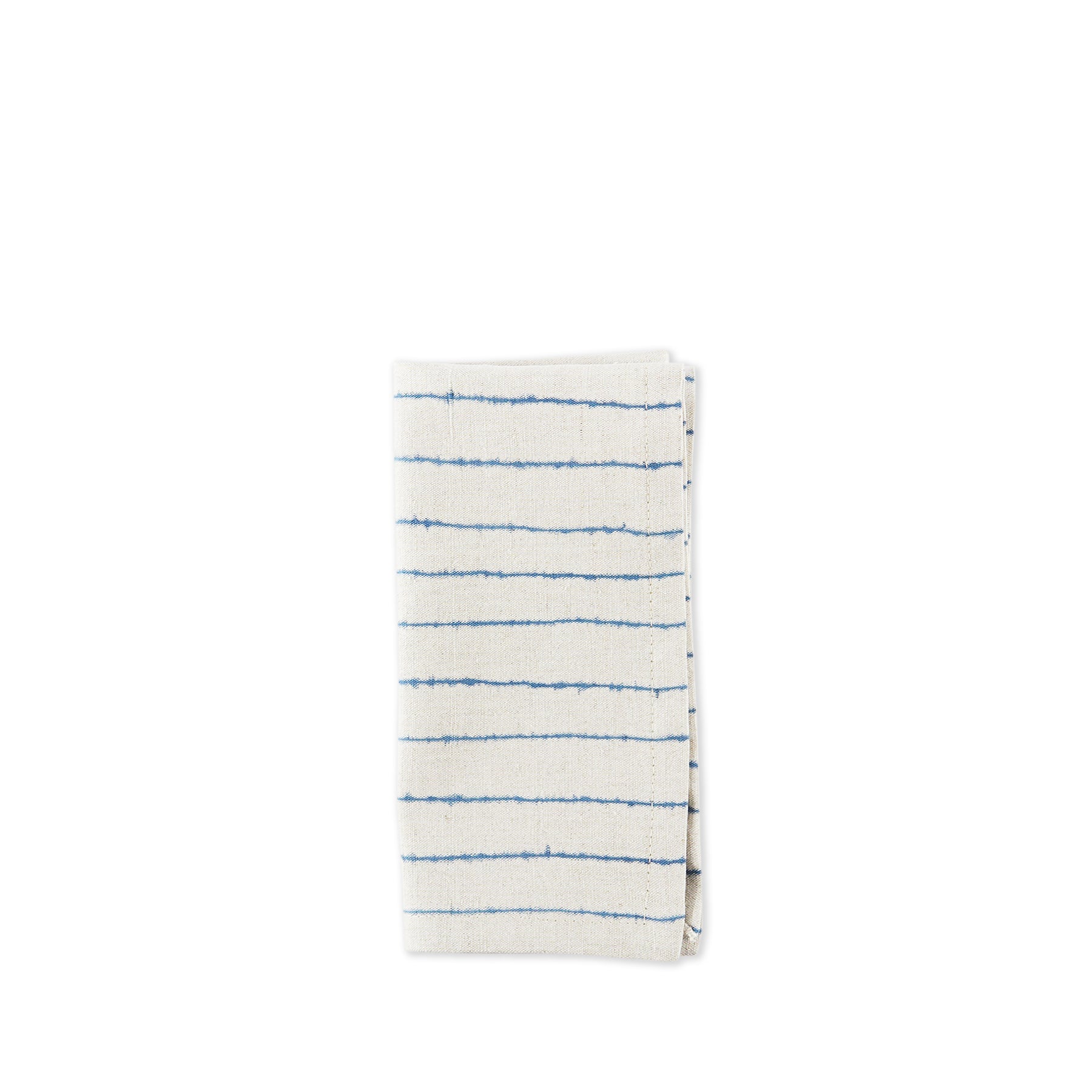 Linen Lines Napkin in Deep Blue Zoom Image 1
