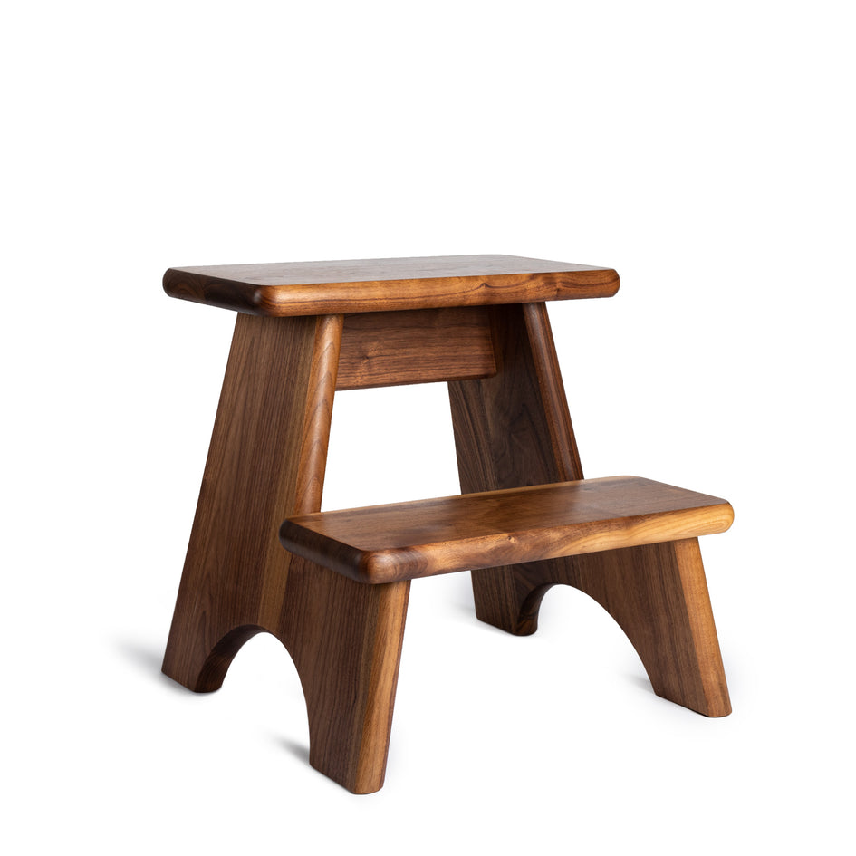 Merton Step Stool in Walnut Image 1