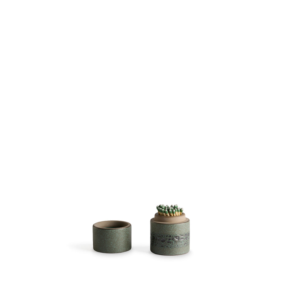 Matchstick Holder in Shell and Hematite Image 4
