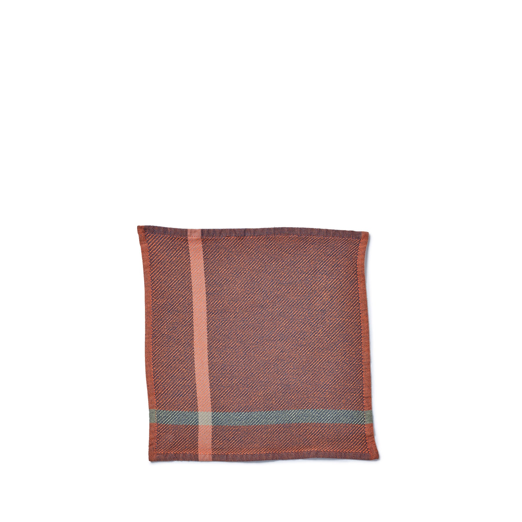 Washcloth in Marine & Pumpkin Zoom Image 1