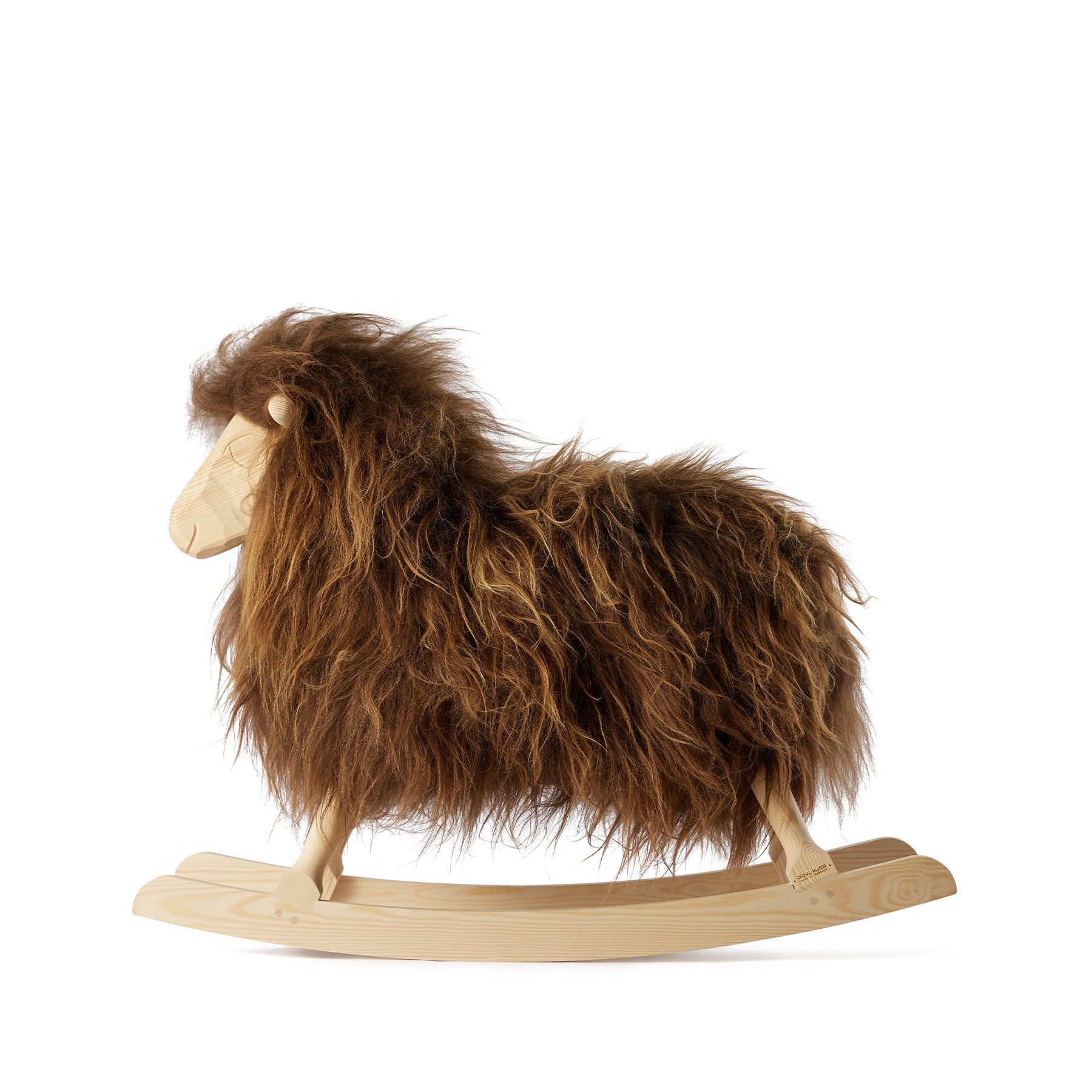 Long Wool Rocking Sheep in Brown Zoom Image 1