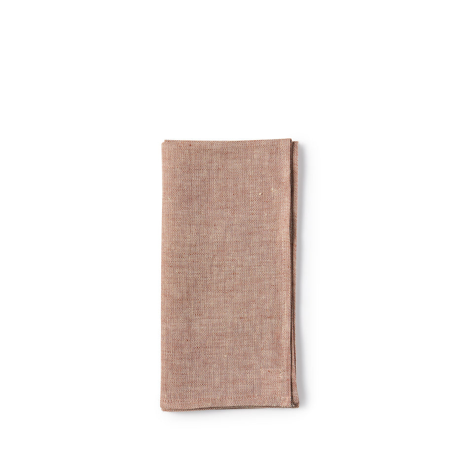 Linen Hopsack Napkins in Mattone Red (Set of 2) Image 1