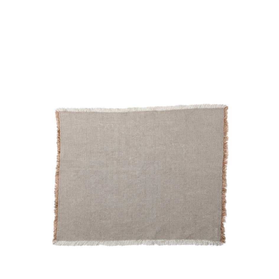 Linen Hopsack Placemat in Isabella Beige (Set of 2) Image 1