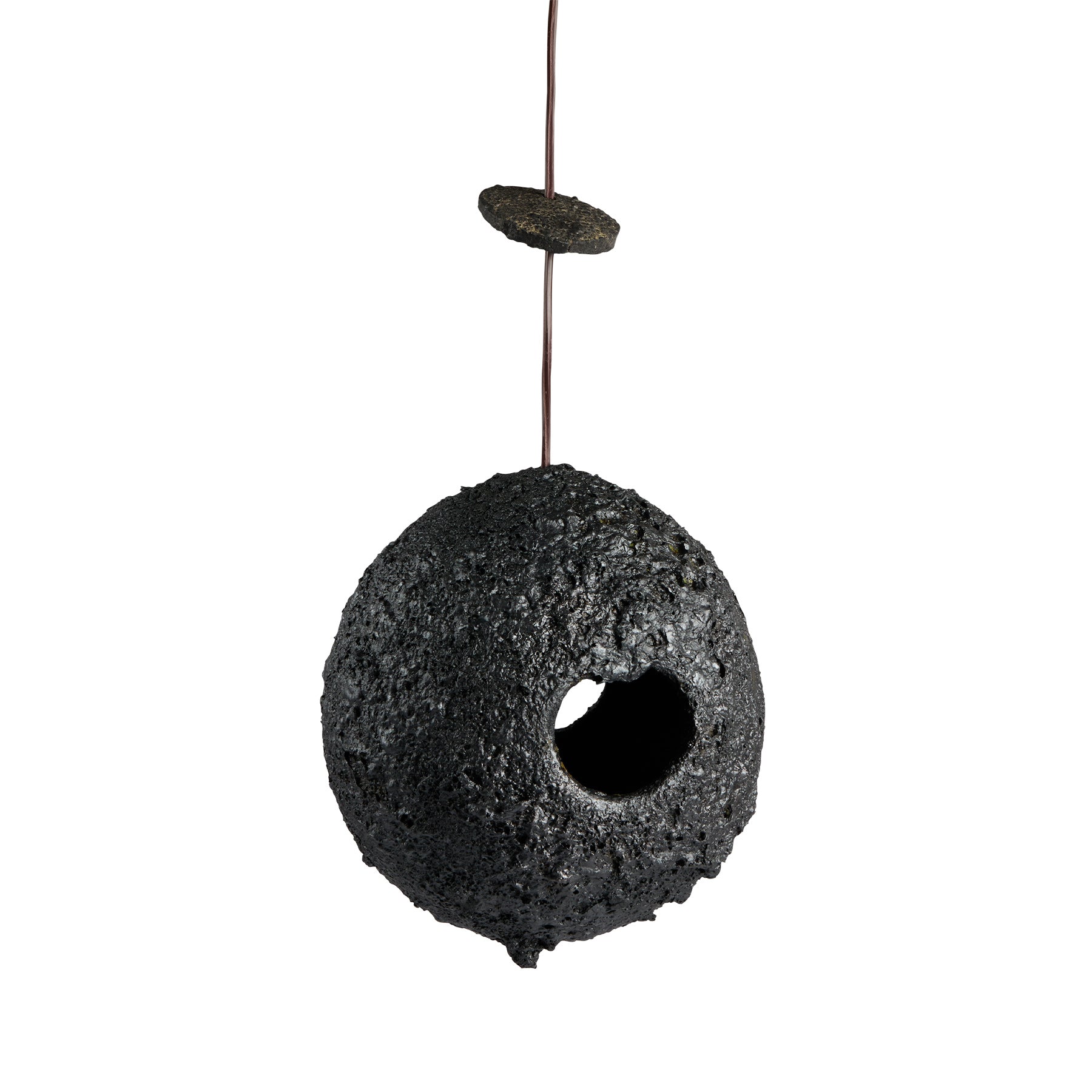 Ceramic Birdhouse in Black Zoom Image 1