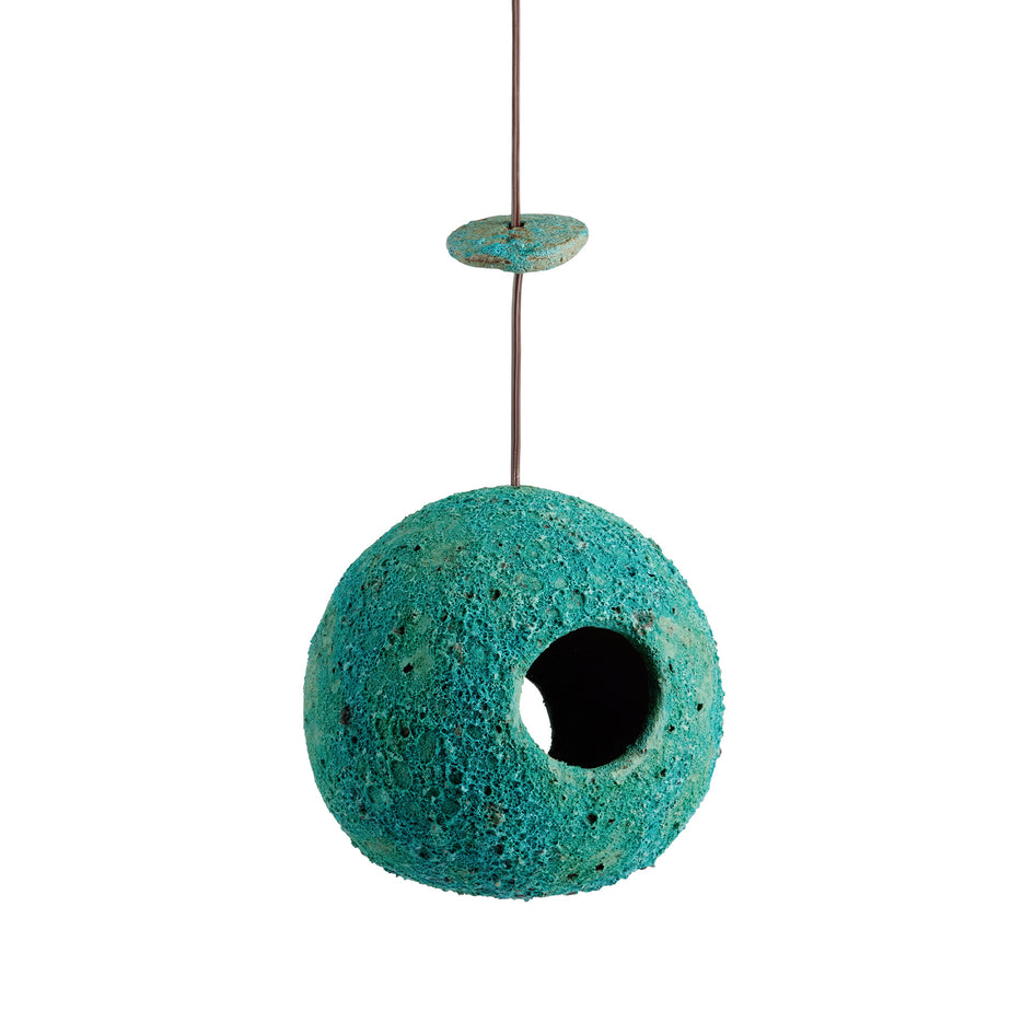Ceramic Birdhouse in Green Image 1