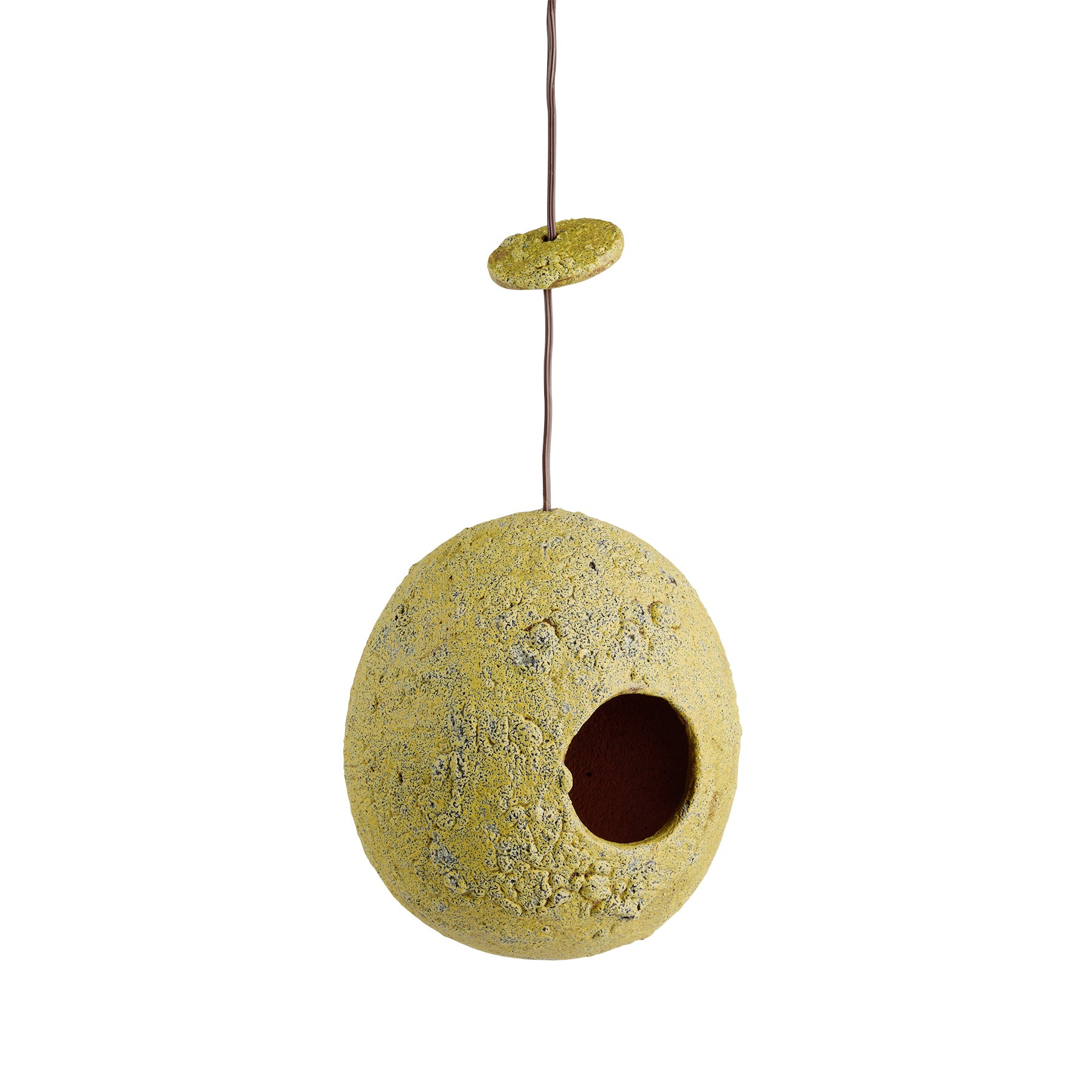 Ceramic Birdhouse in Yellow Zoom Image 1