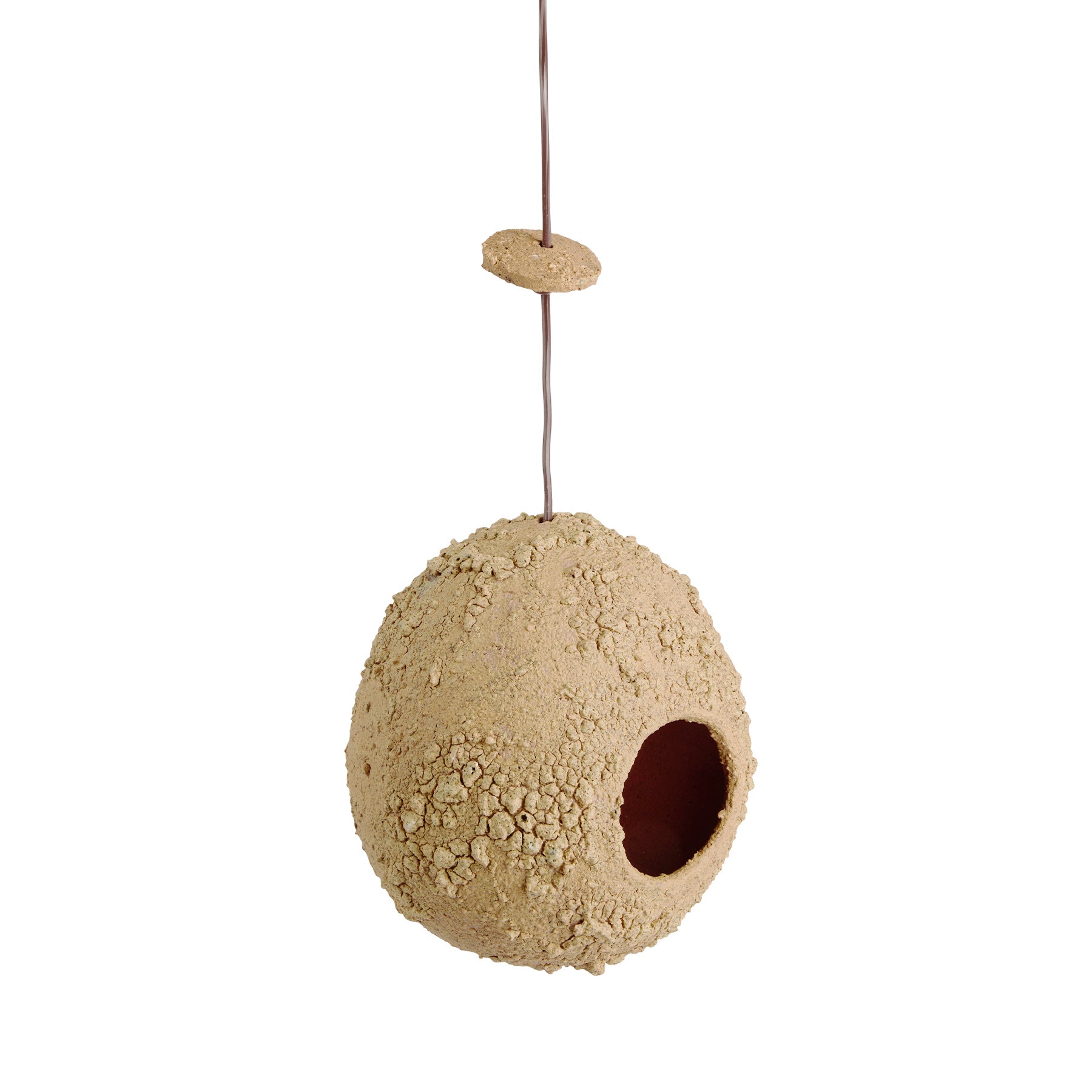 Ceramic Birdhouse in Tan Zoom Image 1