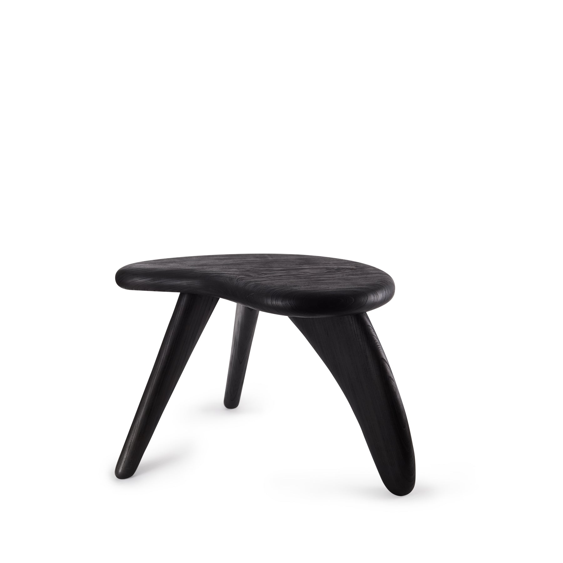 #1 Japanese Zelkova Stool in Black Zoom Image 1