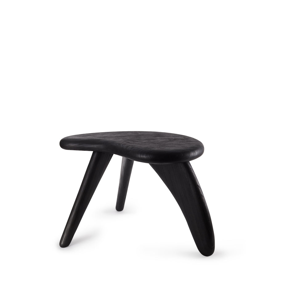 #1 Japanese Zelkova Stool in Black Image 1
