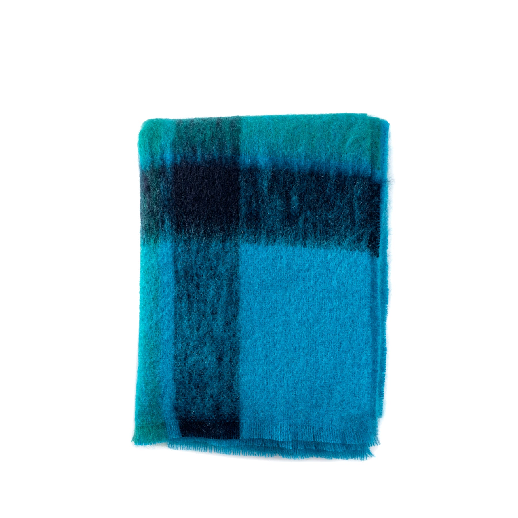 Mohair Ecosse Throw in Ultramarine Zoom Image 1