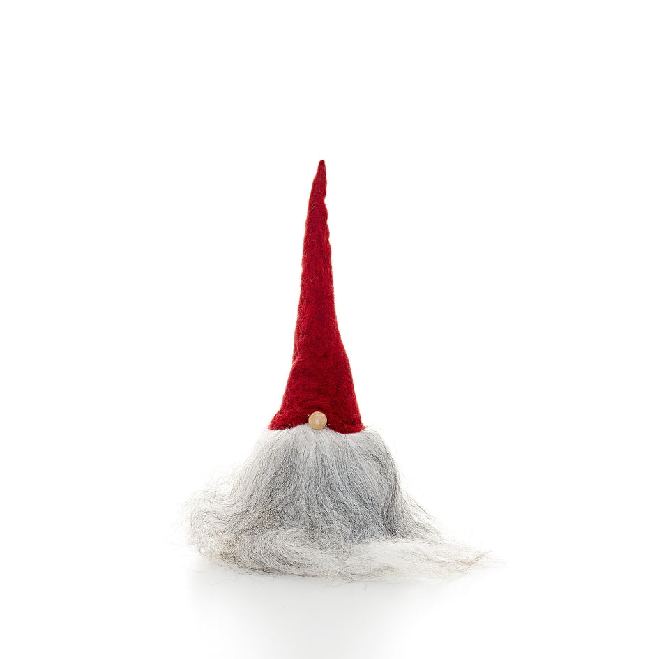 12" Gnome with Wood Base and Red Cap Image 1