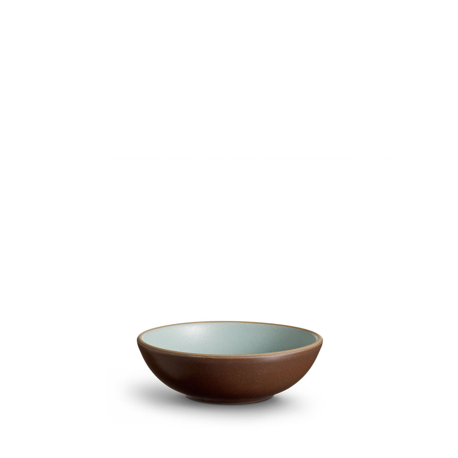 Dessert Bowl in Aqua Chocolate Brown Image 1