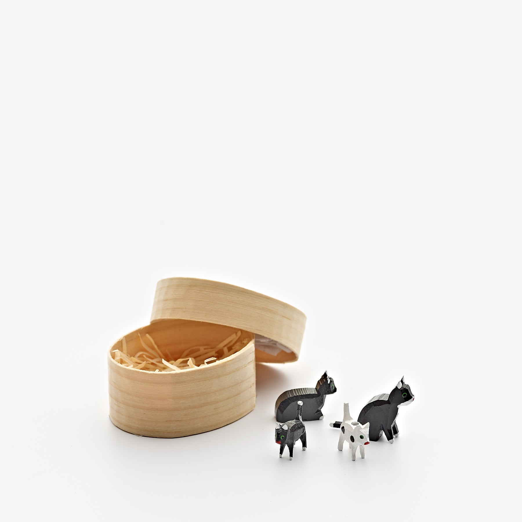 Cat Family in Box Zoom Image 1