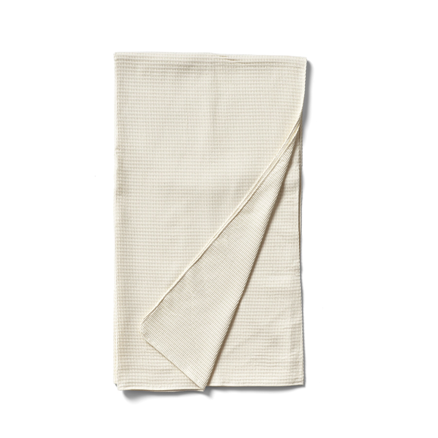 Organic Cotton Waffle Weave Throw in Natural Zoom Image 1