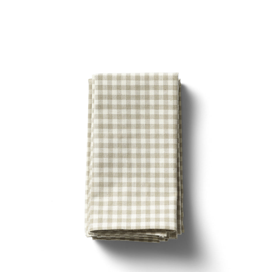 Organic Cotton Gingham Napkins (Set of 4) Image 4