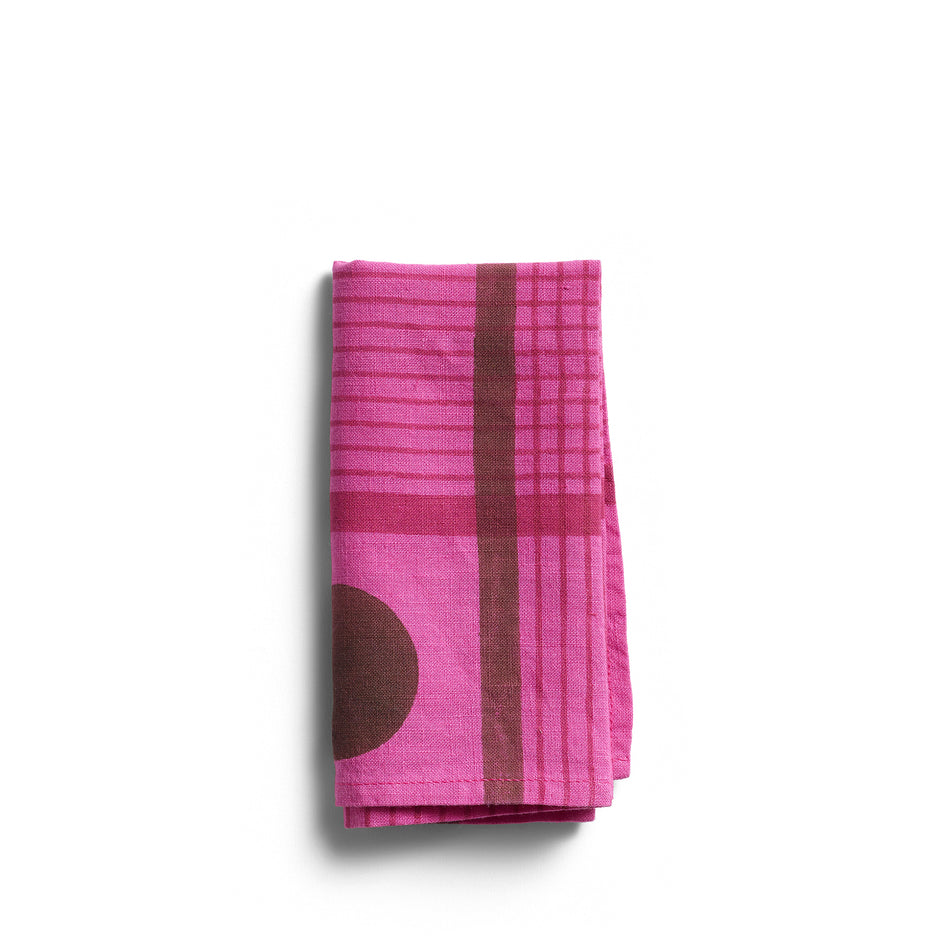 Plaid Napkin in Azalea Image 1