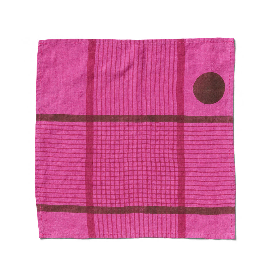 Plaid Napkin in Azalea Image 2