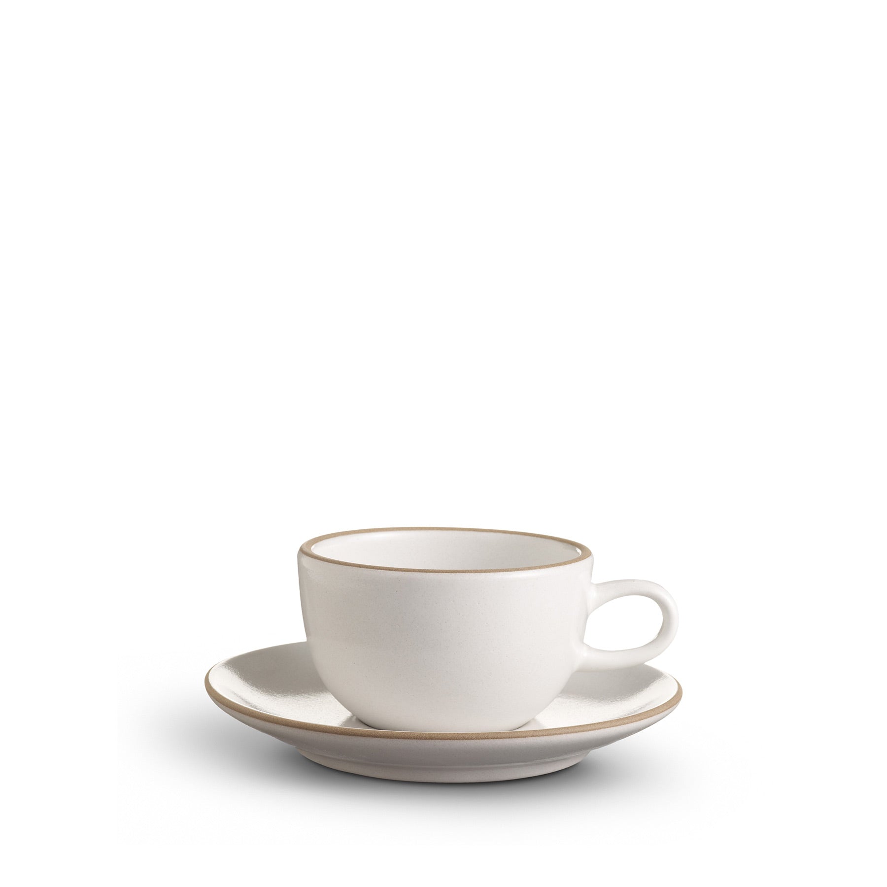 Teacup & Saucer in Opaque White Zoom Image 1