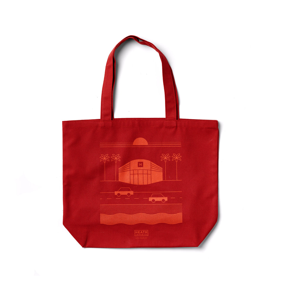 Los Angeles Tote in Red Orange Image 1